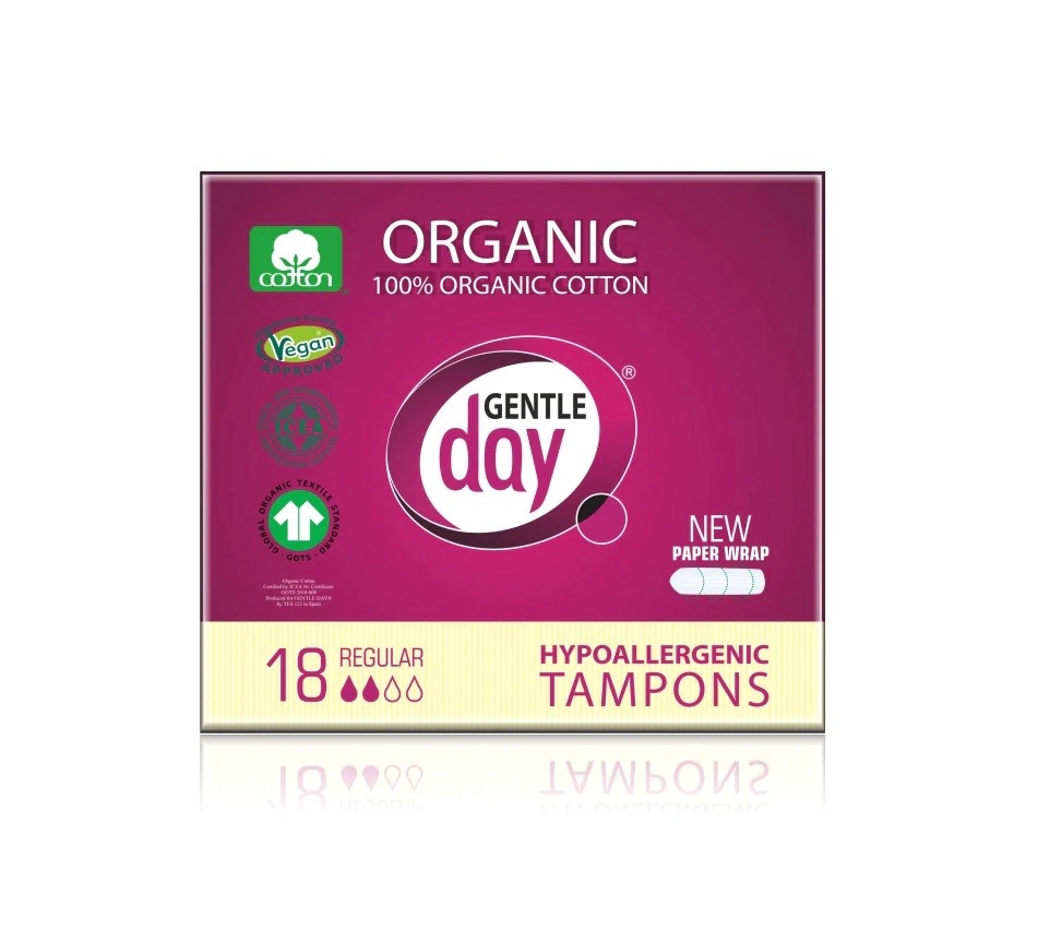 Tampony Ze 100 % Bawełny Ekologicznej - Regular 18 Szt. - Gentle Day