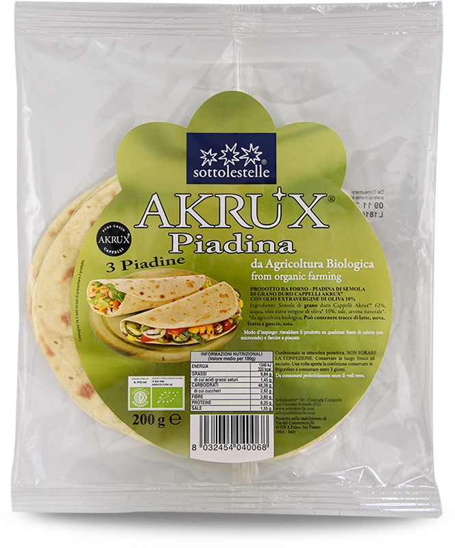 Piadina Z Pszenicy Durum Cappelli Bio 200 G - Sottolestelle