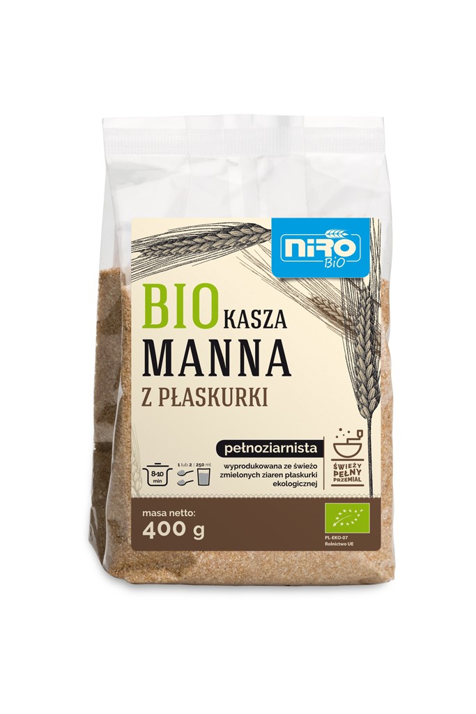 Kasza Manna Z Płaskurki Bio 400 G - Niro
