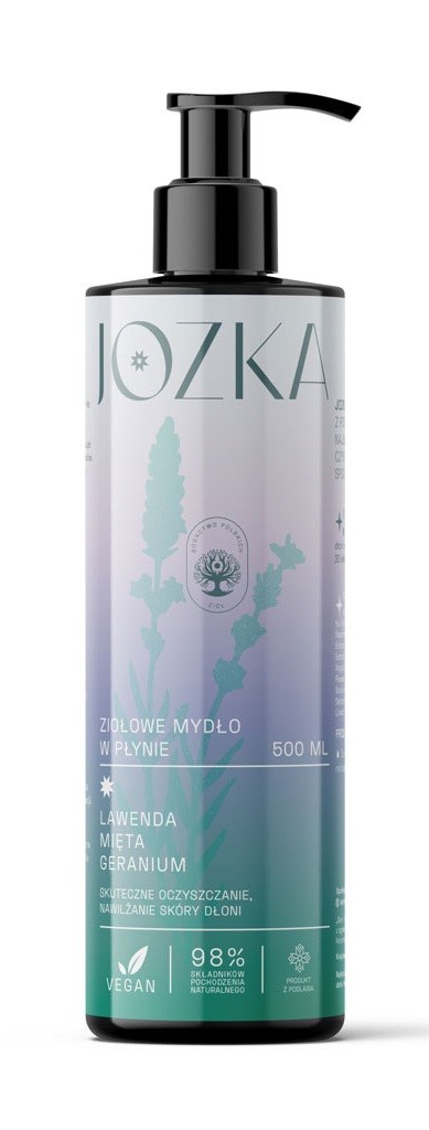 Mydło W Płynie Ziołowe (Lawenda, Mięta, Geranium) 500 Ml - Jozka (Dary Natury)