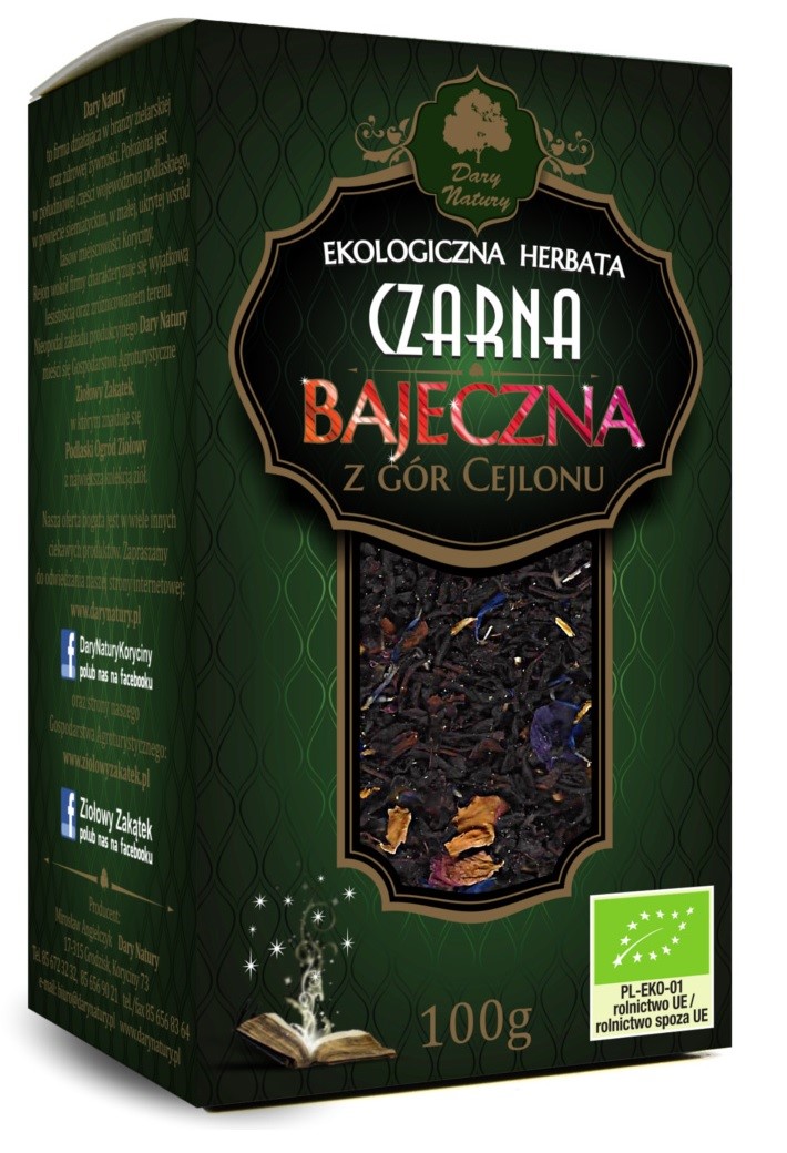 Herbata Czarna Bajeczna Bio 100 G - Dary Natury